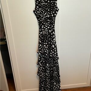 Tahari black and white maxi dress